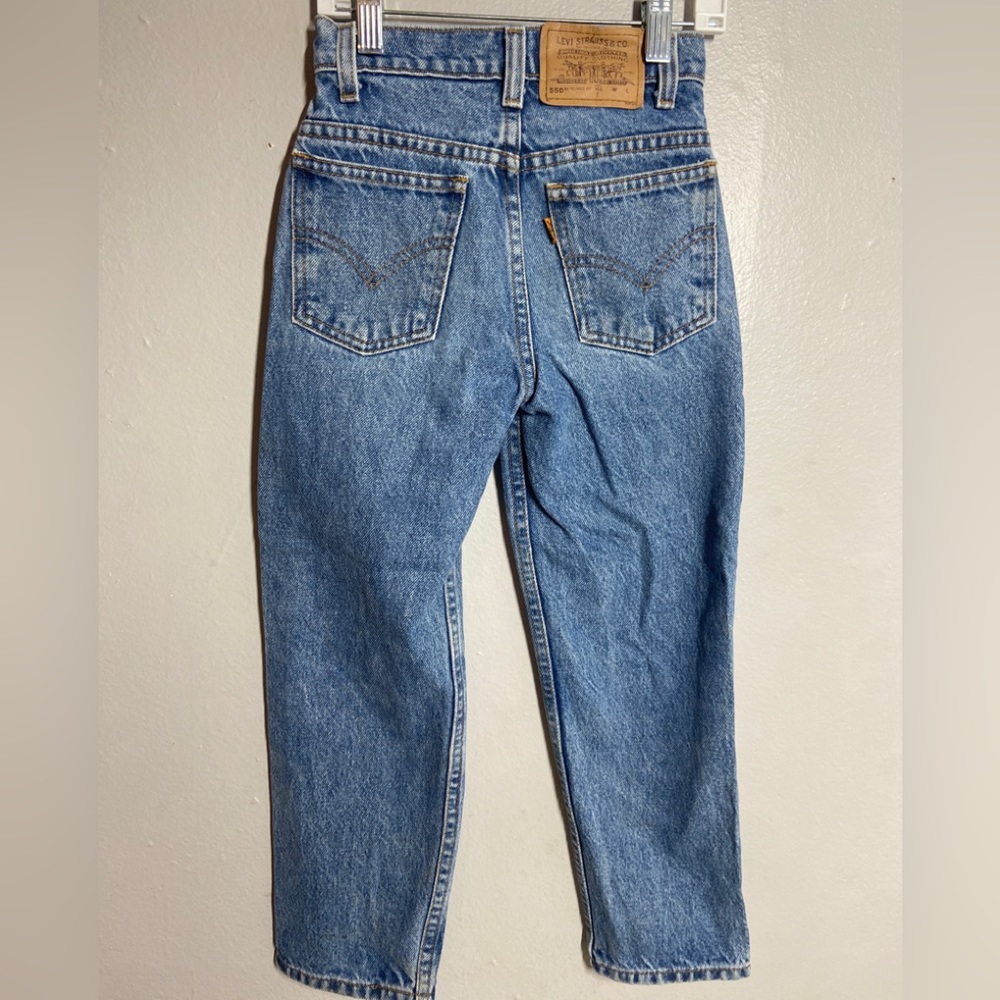 Levis’s Childs sz 7 Orange Tab Jeans Little Levis - Picture 1 of 7